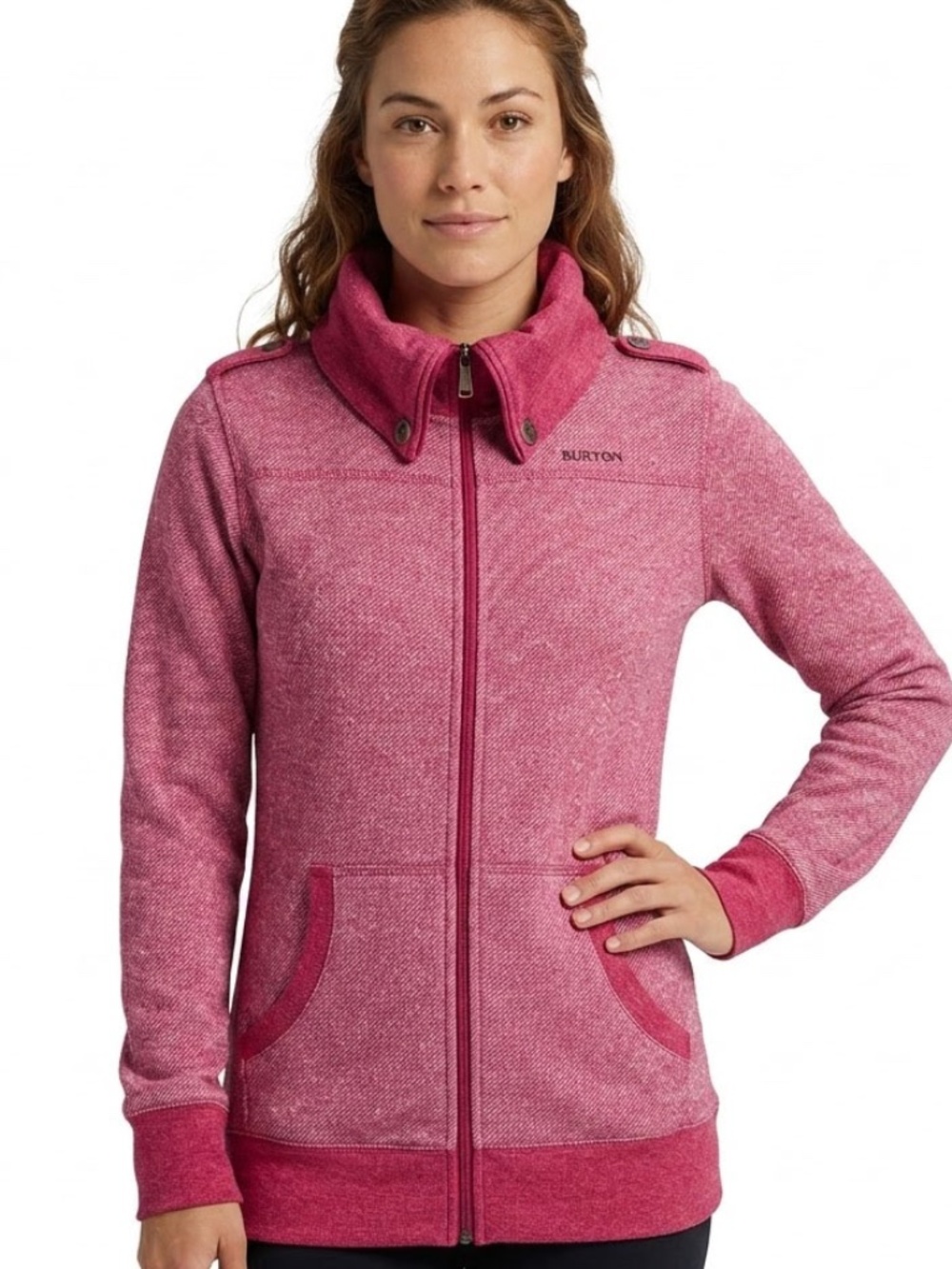 Burton Women’s Red Full Zip Sweatshirt Jacket SZ S